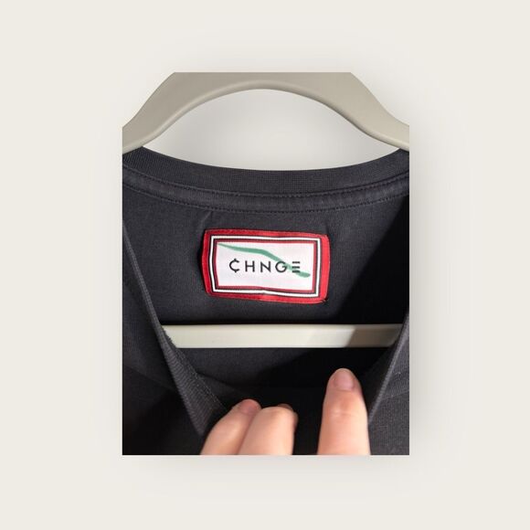 CHNGE Flower Graphic Long Sleeve Tee Size Medium Organic Cotton - Picture 5 of 6